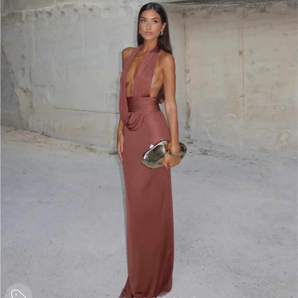 $700 Tag Price - Retrofete Payton Gown in Chesnut